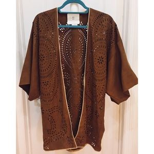 ANTHROPOLOGIE Hei Hei Laser-cut Kimono Jacket